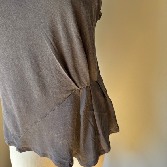 NWT Splendid Dark Gray Ruched Racerback Classic Swing Tank Top Size Small - Picture 4 of 6